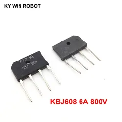 5 piezas 6A 800V DIP-4 diodo rectificador de puente KBJ608