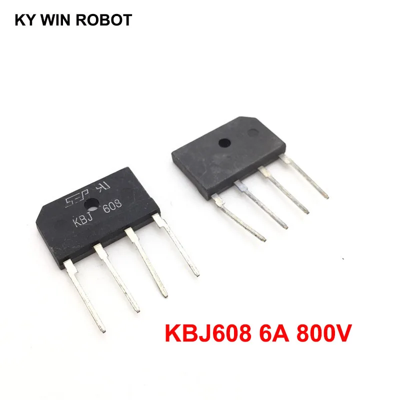 5PCS 6A 800V DIP-4 diode bridge rectifier KBJ608