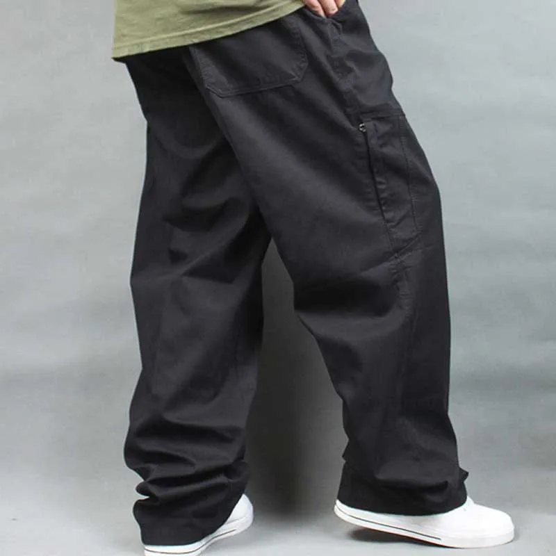 Pantalon Cargo en coton pour homme, grande taille, décontracté, Hip Hop, jogging, poches Baggy, ample, vêtements pour printemps et été