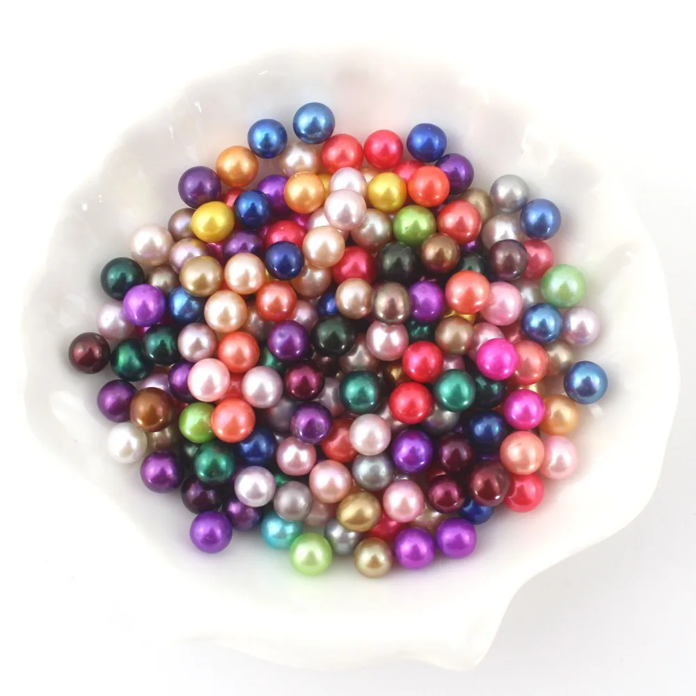 

2019! Loose 100pcs AAA quality round Mix Colors Pearl Beads Freshwater Pearl Fashion Party Gift For Jewelry Making DIY PE0021