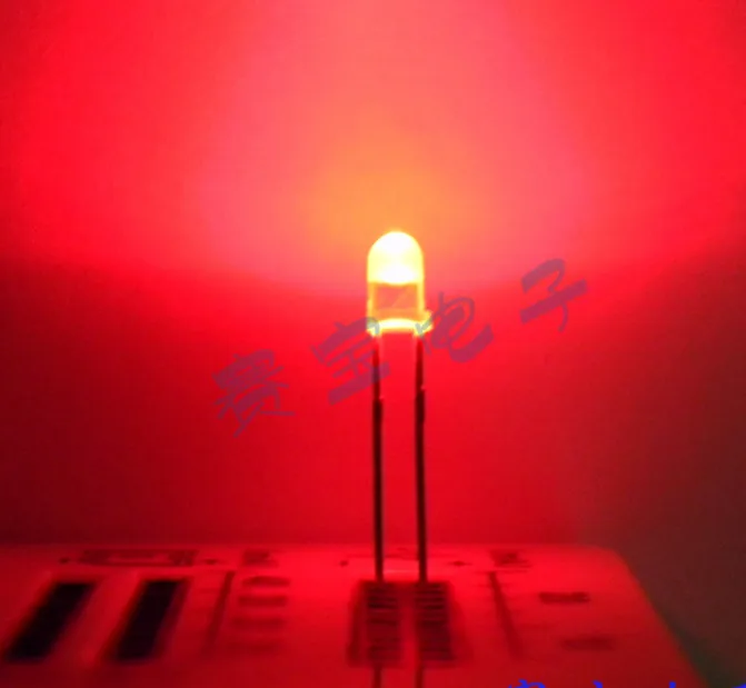 Fast Free Ship 100pcs/lot 3MM red light-emitting diode highlight  LED 1000mcd light emitting diode