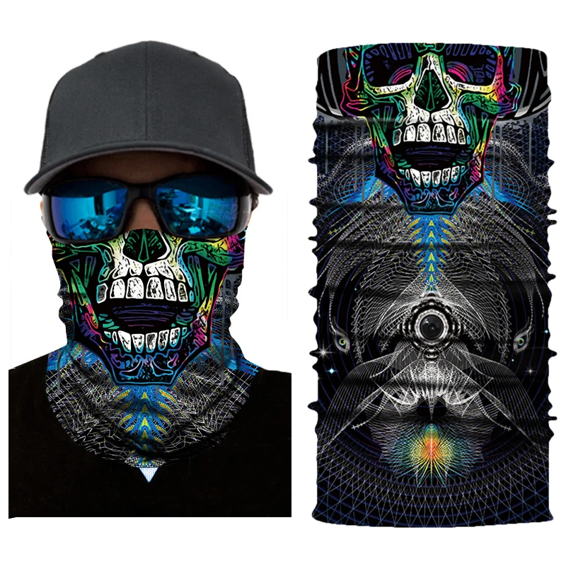 NEW Sun Motorcycle Mask Biker Face Shield Balaclava Moto Mask Halloween Scarf  Kominiarka Ghost Cagoule Visage Masquerade Mask