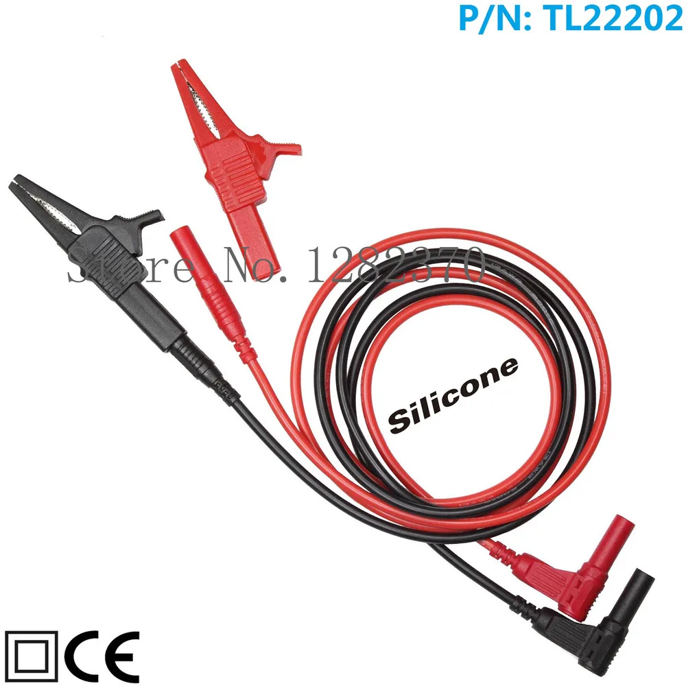 [SA] TL22202 super soft silicone 13AWG2.5 square low line resistance multimeter alligator clip alligator clip test leads 3.0M