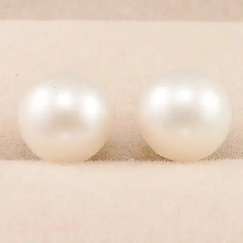 

LUXURIOUS 7-8mm AAA WHITE Perfect Round AKOYA PEARLS EARRING 14K/20 WHITE GOLD