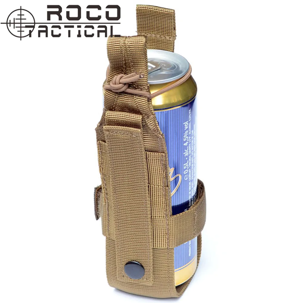 ROCOTACIAL Adjustable Minimalist Military Molle Water Bottle Holder Lightweight Hands-free Army Waist Belt Bottle Carrier