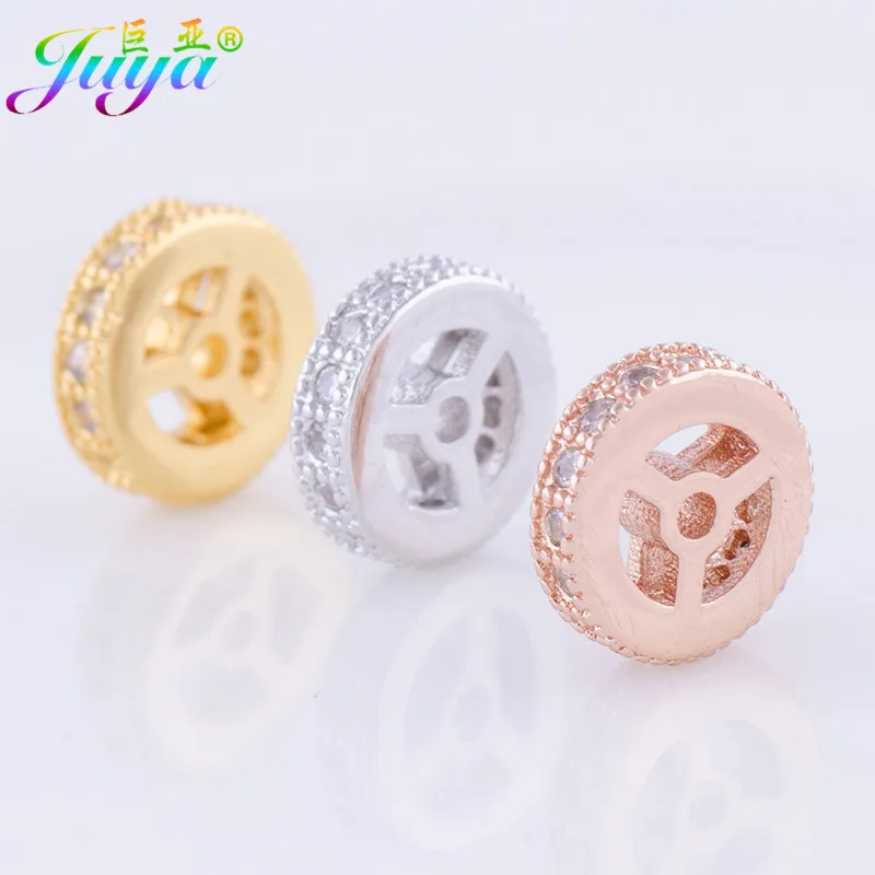 Beadwork Jewelry Beads 8mm European Spacer Metal Charm Beads Material For Women Natural Stone Pearl Bracelet Necklace DIY Making image 5