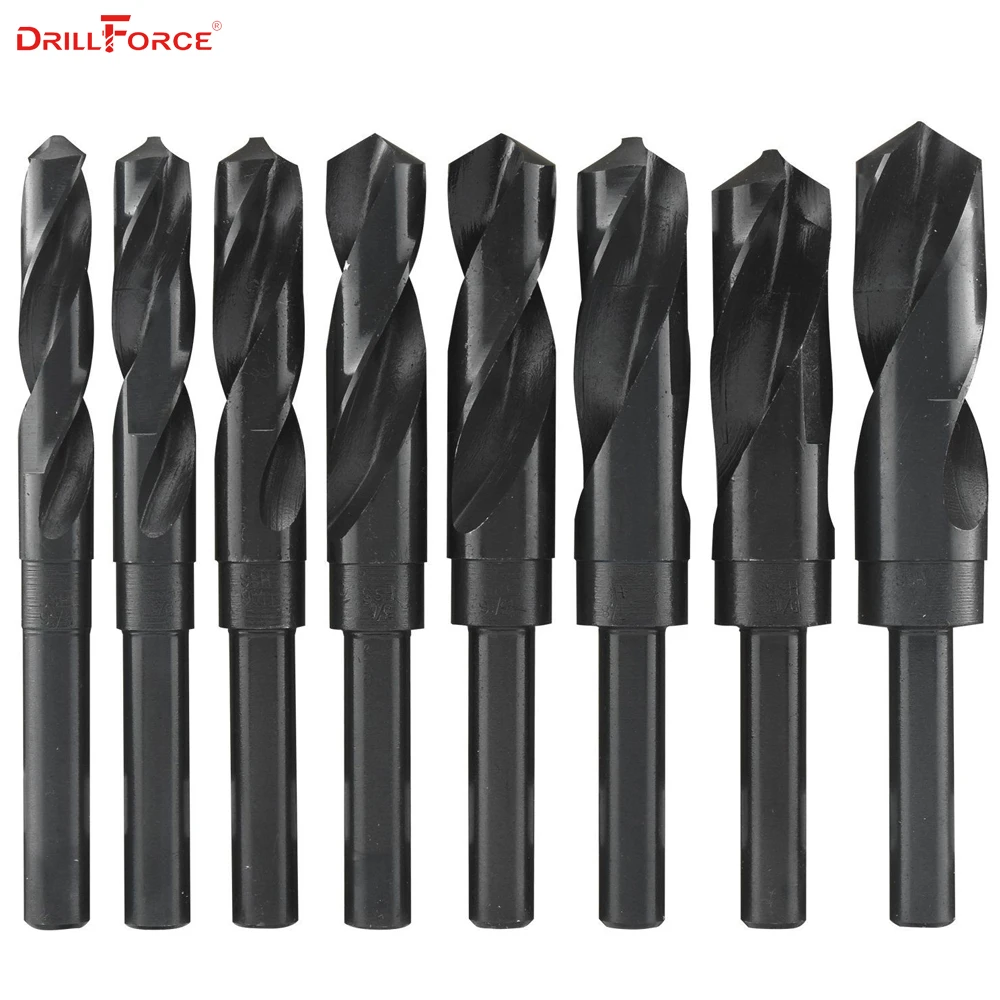 Diâmetro Reduzido Haste Hss Torção Broca 12 13 14 15 16 17 18 19 20 21 22 1pc 23 24 25 26 28 30 32 35 38 40 mm