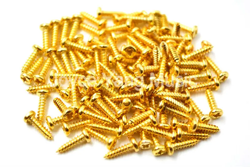 100pcs Chrome/Black/Gold Guitar Screws 2.1*10mm For Guitar Bass Machine Head Tuner Tuning Pegs