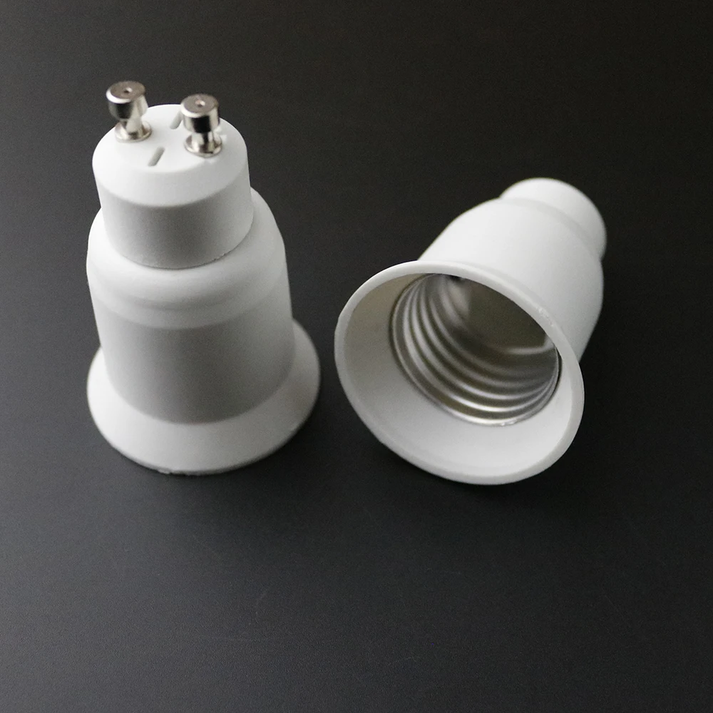 GU10 to E26/E27 Light Bulb Socket Adapter,2-pin Base to Standard E26 Screw Base Bulb Socket Converter Heat Resistant Material