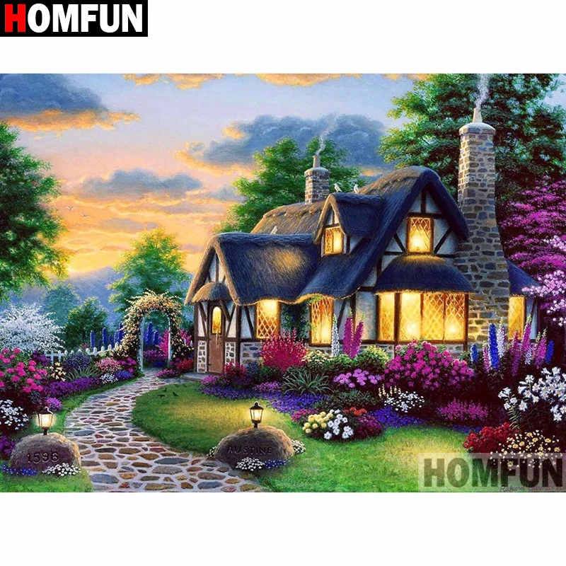 HOMFUN Full Square/Round Drill 5D DIY Diamond Painting \