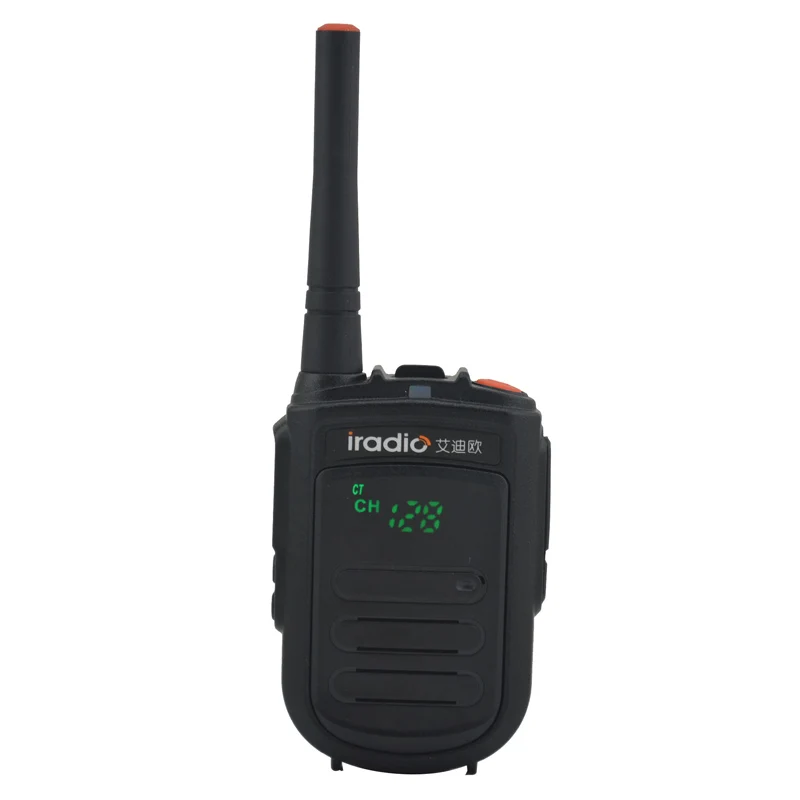 IRADIO CP-168 UHF 400-470MHz 2W 128CH Compact Portable Two-way Radio with Built-in hidden LED Display