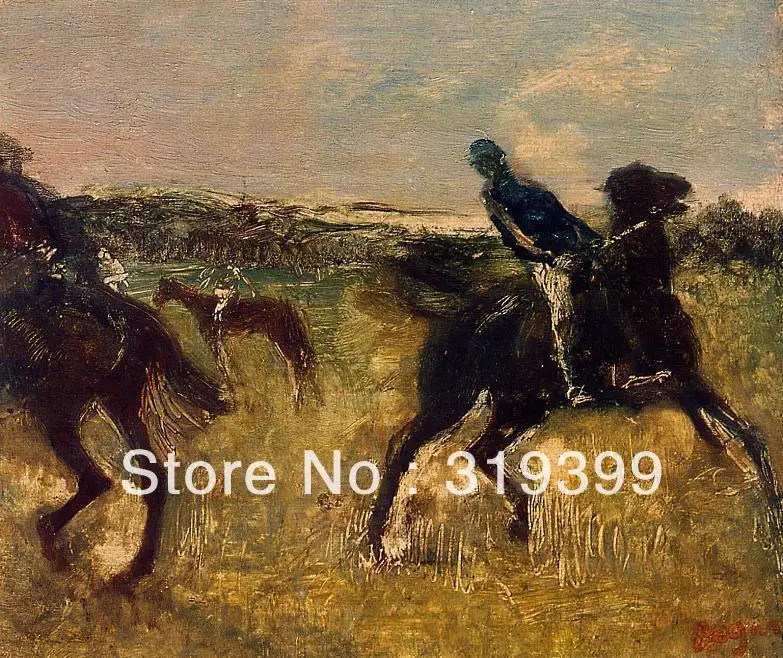 

Oil Painting Reproduction on Linen Canvas,jockeys-1895-1 by edgar degas,Free FAST Shipping,100%handmade,Top Quality