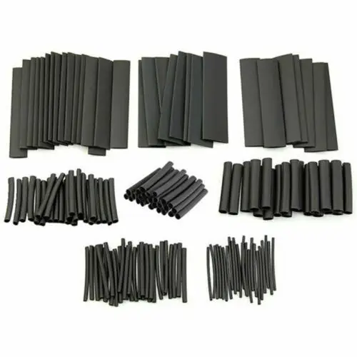 127Pcs 80mm Polyolefin Heat Shrink Tube Black Glue Weatherproof Heat Shrink Sleeving Tubing Assortment Kit