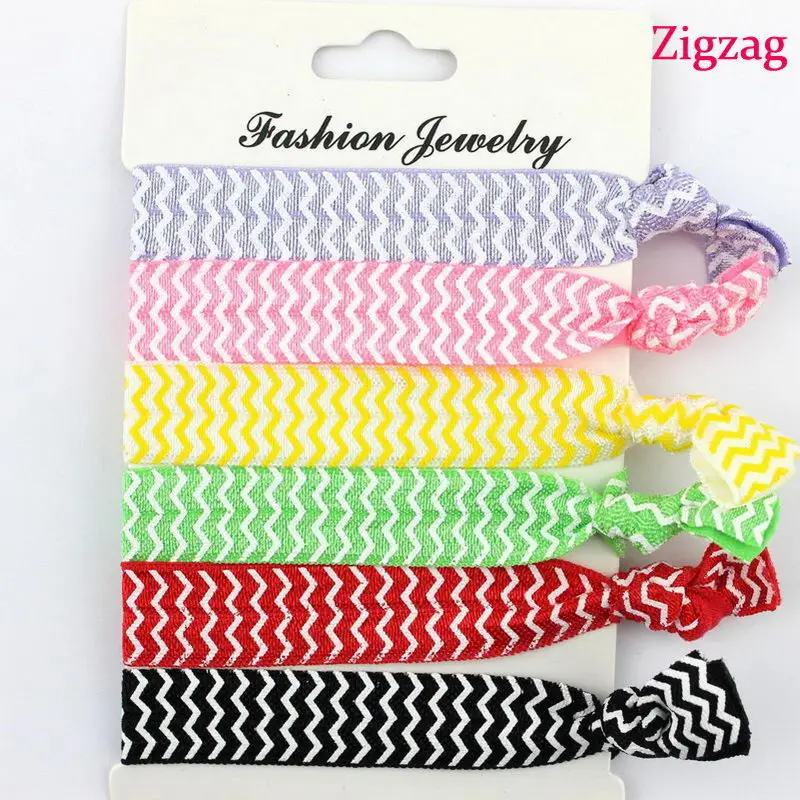 6 PCS/pack Elegant Pattern Colorful Hair Tie Bracelets Hairband Rope Hair Band Accessories