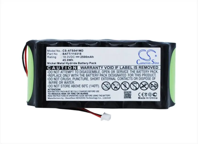 

Cameron Sino 2500mAh battery for ATMOS Pump Wound S041 120318 BATT/110318 Medical Battery