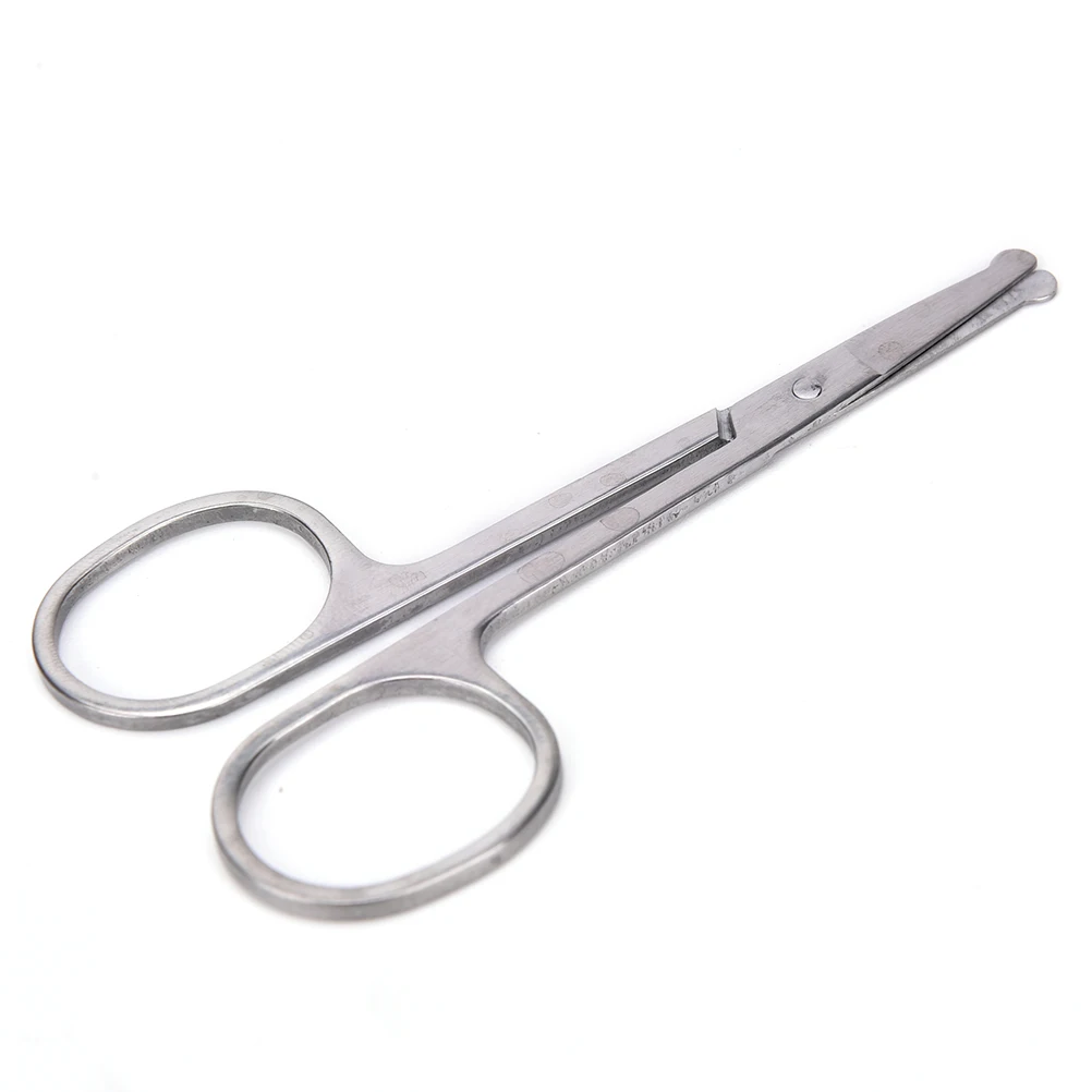 Beauty Round Head Scissors Makeup Safety Eyebrow Scissors Beauty Makeup Tools Nasal Hair Clips Makeup Eyebrow Scissors 1 PC