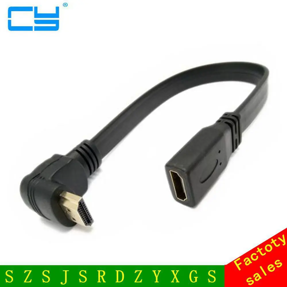 

30CM Flat HD-compatible A type 19pin male to hd A type Female extension cable for 1080p HDTV
