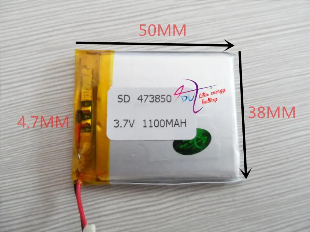 best battery brand Original  3.7V lithium battery 473850 GPS mp5 wireless headset 1100mAH