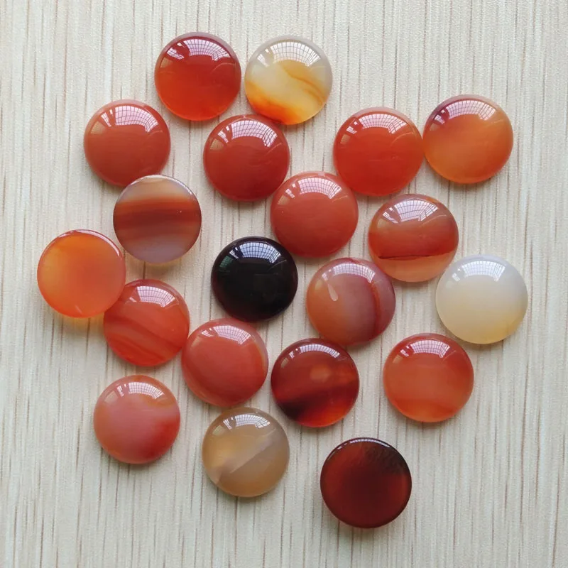 Natural tiger eye Labradorite quartz red stone round cabochon beads for jewelry making 20mm fast shipping Wholesale 20pcs/lot