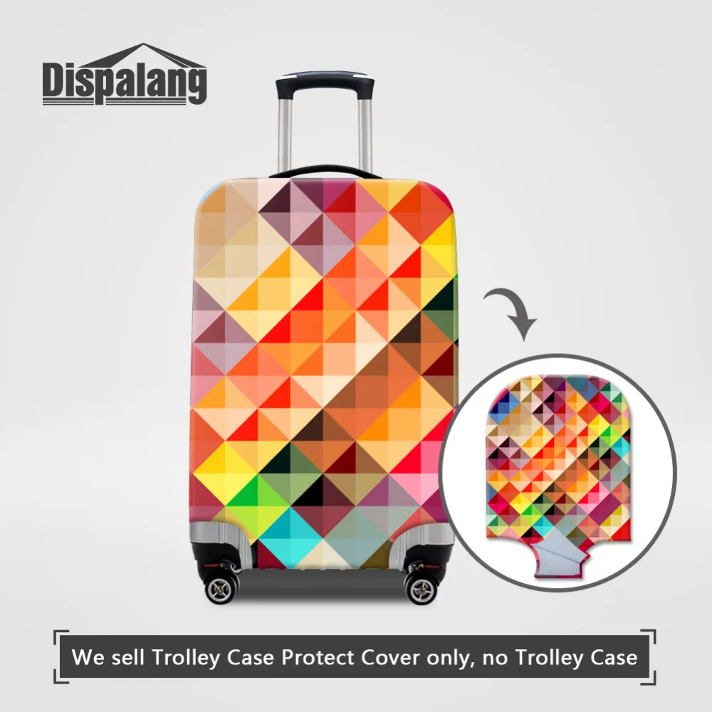 

Dispalang Geometry Print Women Luggage Cover Elastic Suitcase Protective Dust-proof Cover For 18-30 Inch Case Travel Accessories