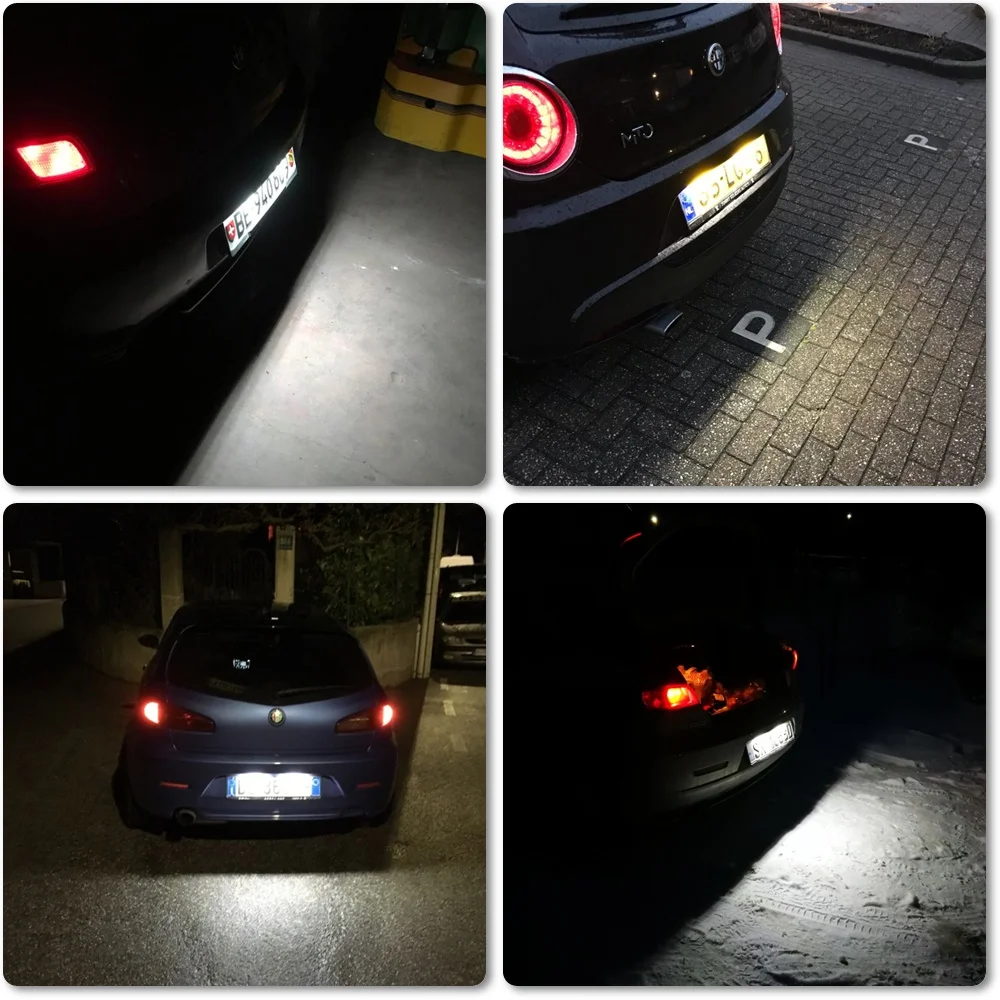 2 قطعة أضواء لوحة رقم الترخيص LED ل ألفا روميو جوليتا 147 156 1997 1998 -2005 159 166 4C بريرا ميتو GF العنكبوت Can-bus