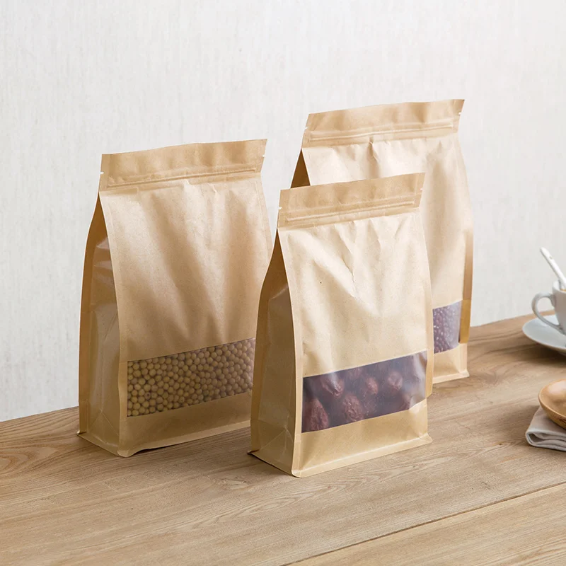 Kraft paper bag nuts Self-styled Retro Kraft Paper Packing Gift Bags Party Wedding Marriage Candies Food Cookie Packaging Bags