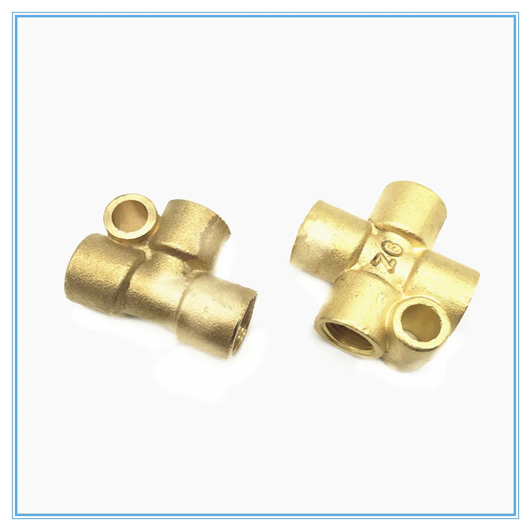 oil Pipe Fitting The copper tubing three-way four-way oil block can be fixed oil pipe M8*1 10*1 Female thread