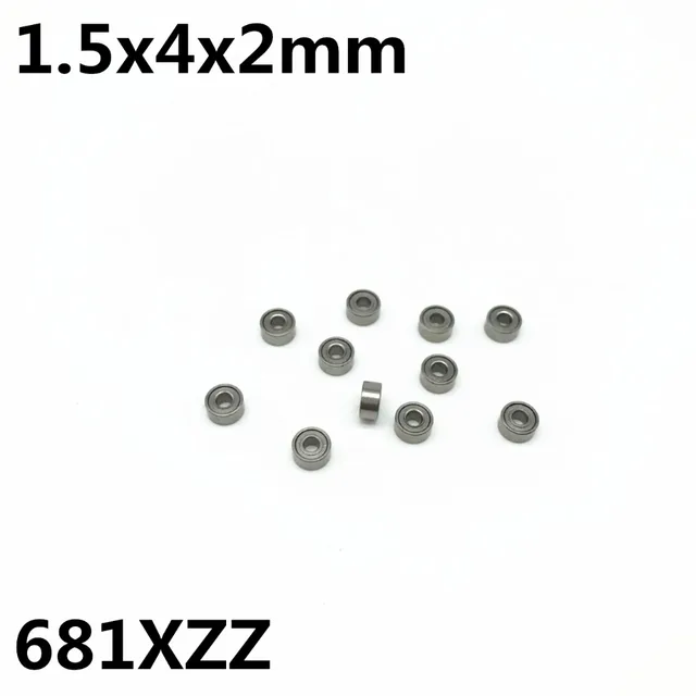 50 sztuk 681XZZ L-415ZZ 1.5x4x2mm łożysko kulkowe zwykłe miniaturowe łożysko wysokiej jakości Model samolotu 681 681X
