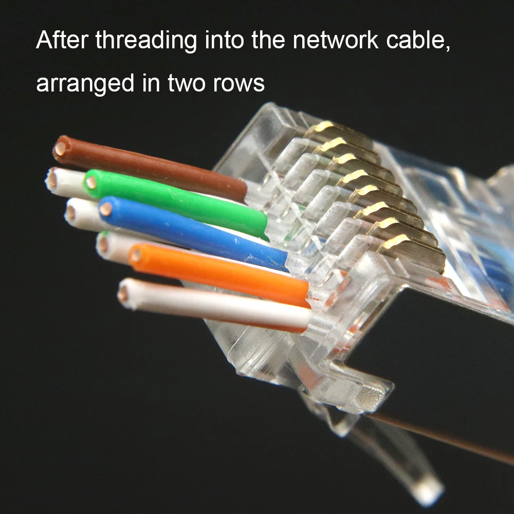 Conector RJ45 Cat6 8P8C blindado para cable Ethernet modular - imagen 4