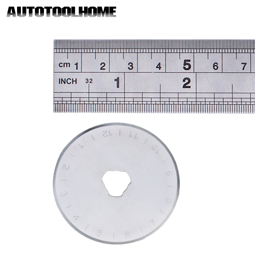 Autotolhome-شفرات دوارة 45 مللي متر ، قماش مرقع ، قاطع دائري فولاذي ، خياطة اللحف ، يناسب Olfa Fiskars ، 5 قطعة