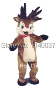 Rudolph The Red Nose Reindeer mascot costume custom size costume cosplay Cartoon Character carnival costume fancy Costume party