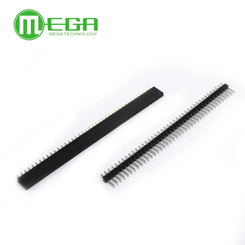 10pair 1x40 Pin 2.54mm Single Row Female + 10pcs 1x40 Male Pin Header connector