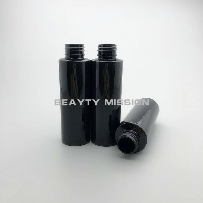 BEAUTY MISSION 48 Stück 100 ml schwarze kleine Maus Auslösespray Plastikflasche Desinfektionssprühflasche Pumpe, DIY Haarsprühflasche