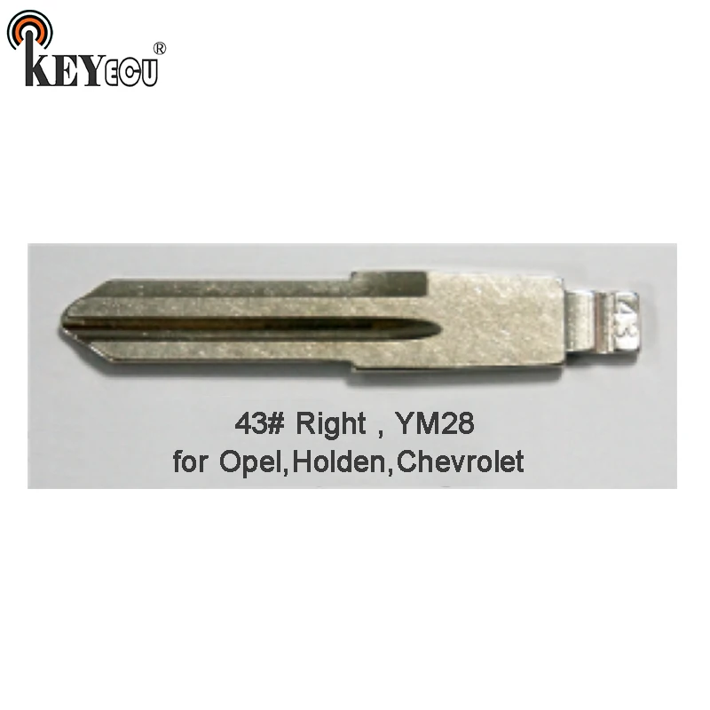 

KEYECU 25x KEYDIY Universal Remotes Flip Key Blade 43# Right , YM28 for Opel, for Holden, for Chevrolet