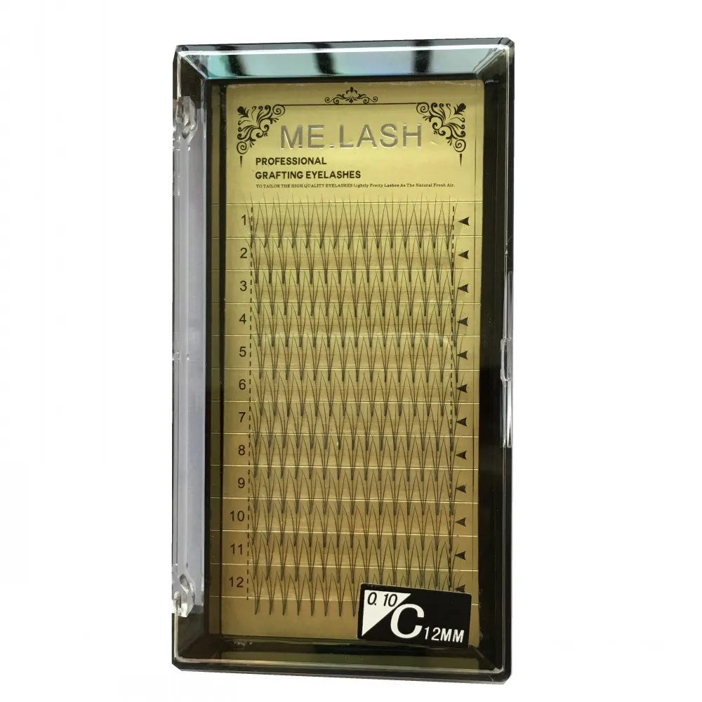 ME.LASH 10 Trays/Set 3D 0.10mm Thickness C Curl Premade Fans Russian Volume Eyelash Extensions False Mink 3D 9mm to 14mm