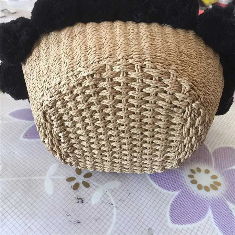 beach bag straw totes bag summer bags letter flower women Flora handbag braided 2018 new arrivals high quality