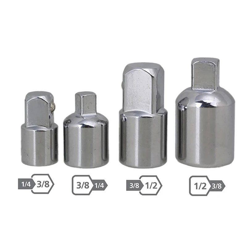 4Pcs Ratchet Socket Adapter Reducer Converter ชุดเครื่องมือชุด1/4 "3/8" 1/2 "ลดอะแดปเตอร์ ConverterHand เครื่องมือไดรฟ์เครื่องมือ