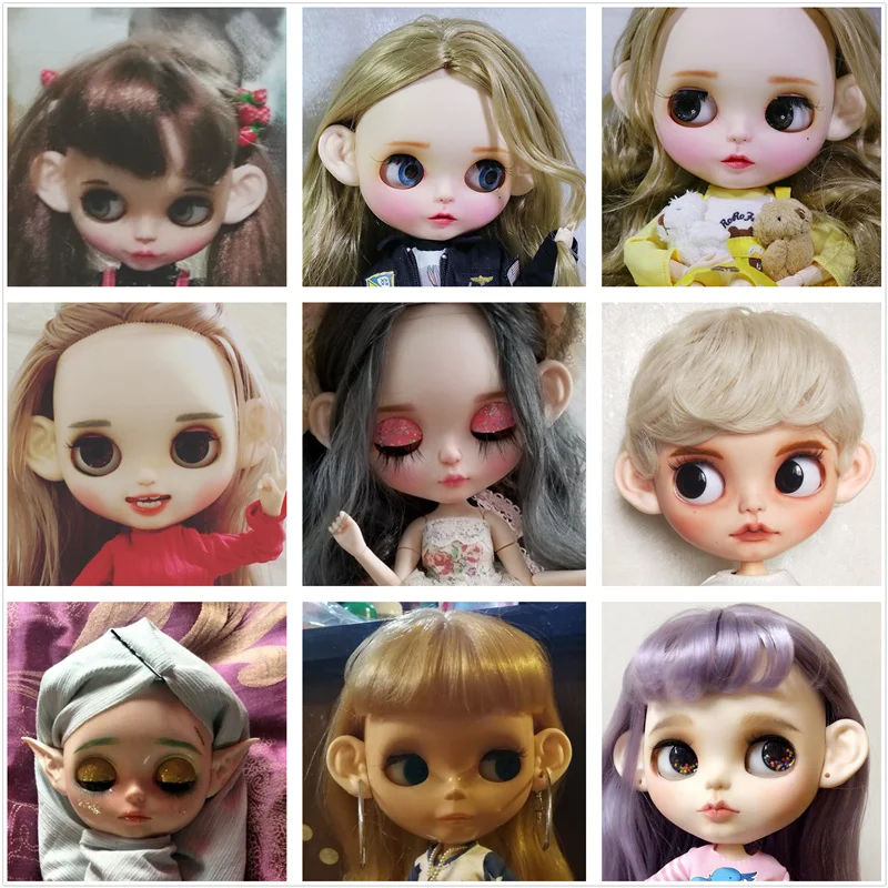 Blyth Doll 1/6 Elf and Human Plastic Ear white natural tan dark and super dark skin Suitable for 30cm doll DIY accessories Gift