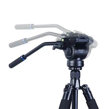 Video Ball Head 3-way Fluid Head Rocker Tripod Arm with Quick Release Plate for DSLR Monopod Sony Canon Nikon DV Camera