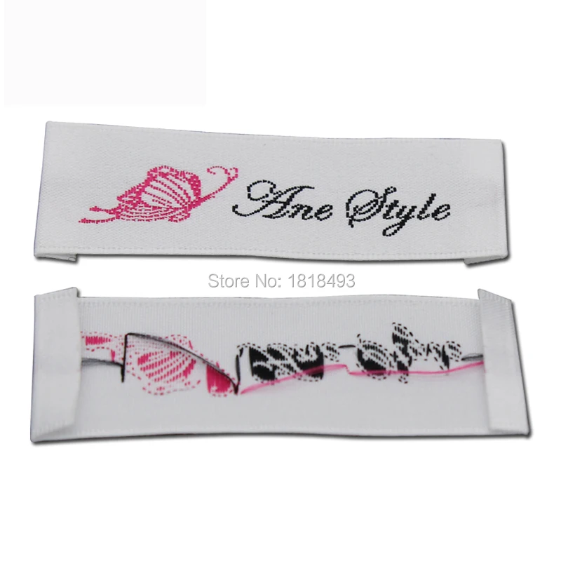 

free shipping custom clothing satin woven label/embroidered satin labels/garment tags printing/collar labels/brand/logo 1000 pcs