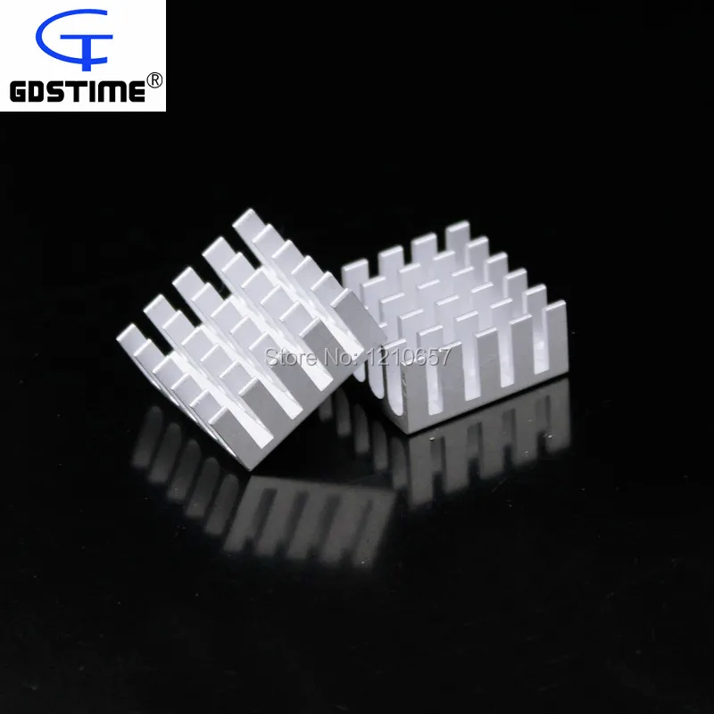 200pcs 22 x 22 x 10mm Silver Aluminum Heat sinks IC Chip Cooler Cooling Heatsink