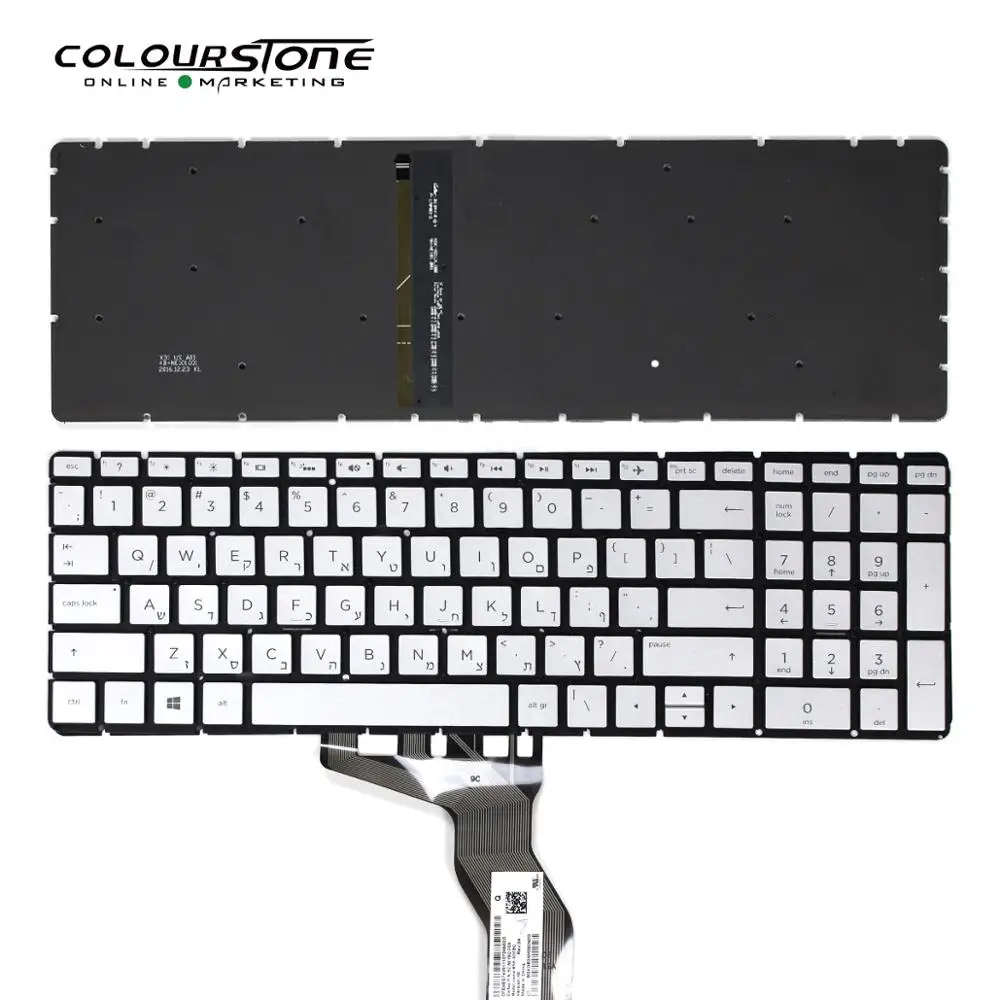 Special HB Hebrew keyboard for HP15-BS backlight keyboard