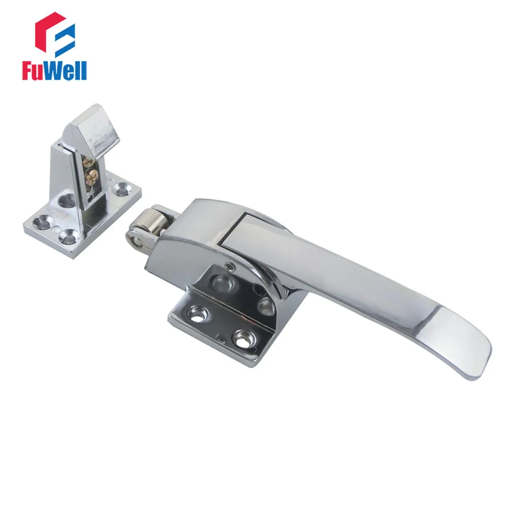 

1pc Zinc Alloy Oven Door Handle Lock Spring Loaded Pull Handle Latch for Refrigerator Freezer