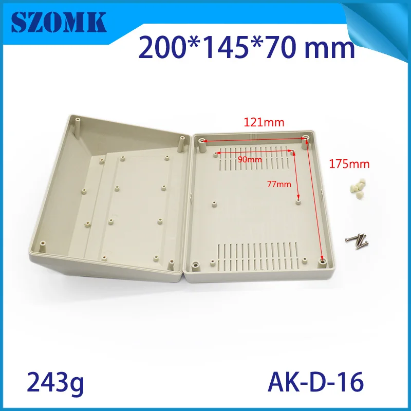 1Piece 200*145*70mm SZOMK Plastic enclosure housing desktop electronics plastic box plastic case for electronic equipment box