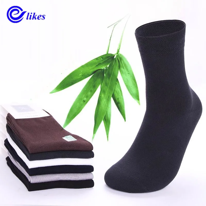 3pair Men's bamboo fiber cotton Socks for spring autumn male casual business in tube Socks man male high quality health sox