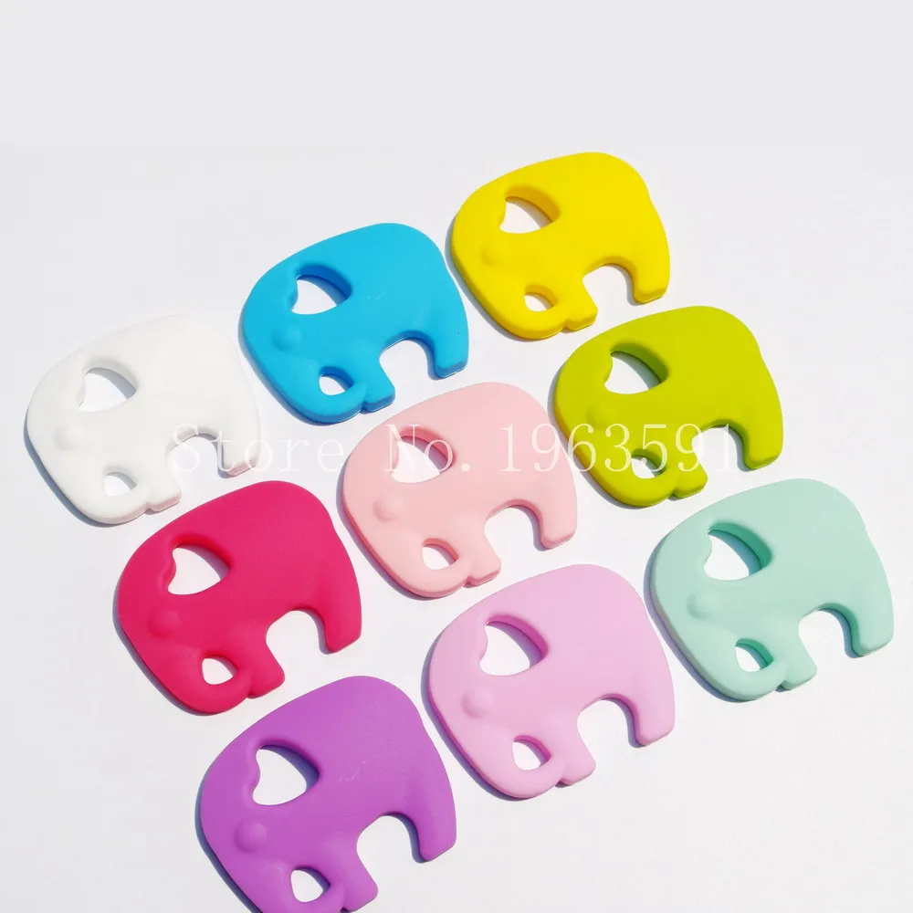 

Sutoyuen 5PCS BPA Free Food Grade Silicone Baby Teether Elephant Pacifier Safety Teething Dummy Nursing Necklace Bracelet Toys