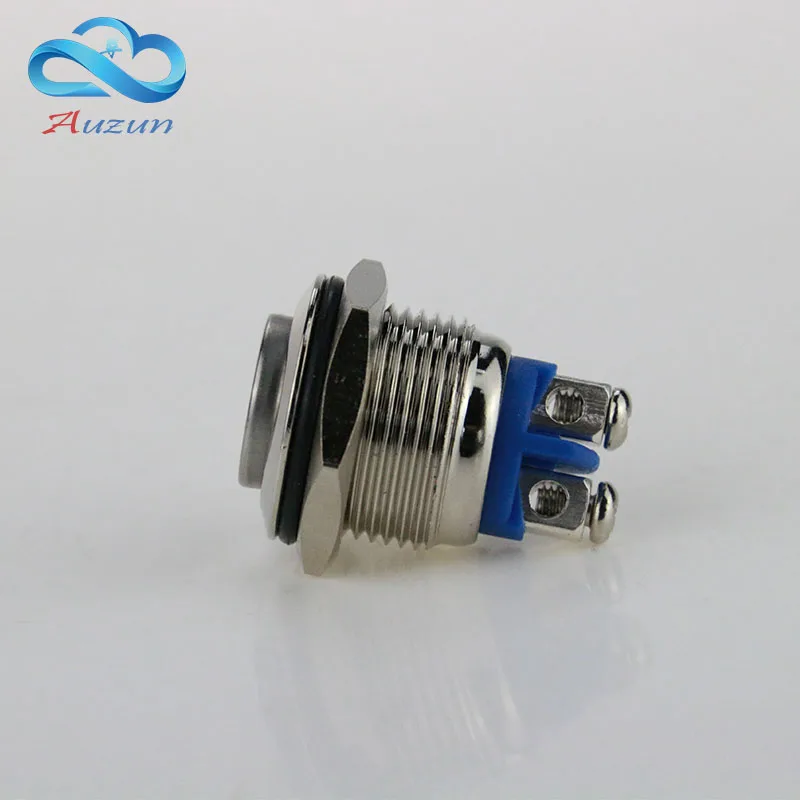 5 pieces  16 mm high metal push button switch  reset button 3 a250v moment start waterproof rust mechanical equipment horn