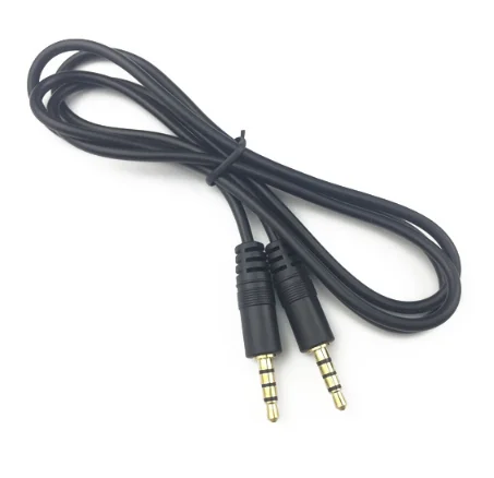 1M 3.5mm Stereo Male to Male Jack Aux Cable Four Gold-plated Earphone Extension Cords Aux Shielded Wire For Phone Car