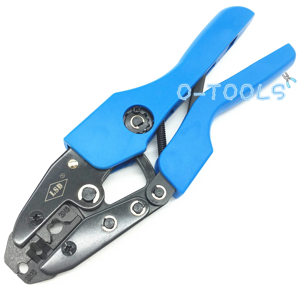 Spark plug wire clamp terminal crimping tool AN-2048 ratchet stripper crimping pliers for crimp spark plug connector