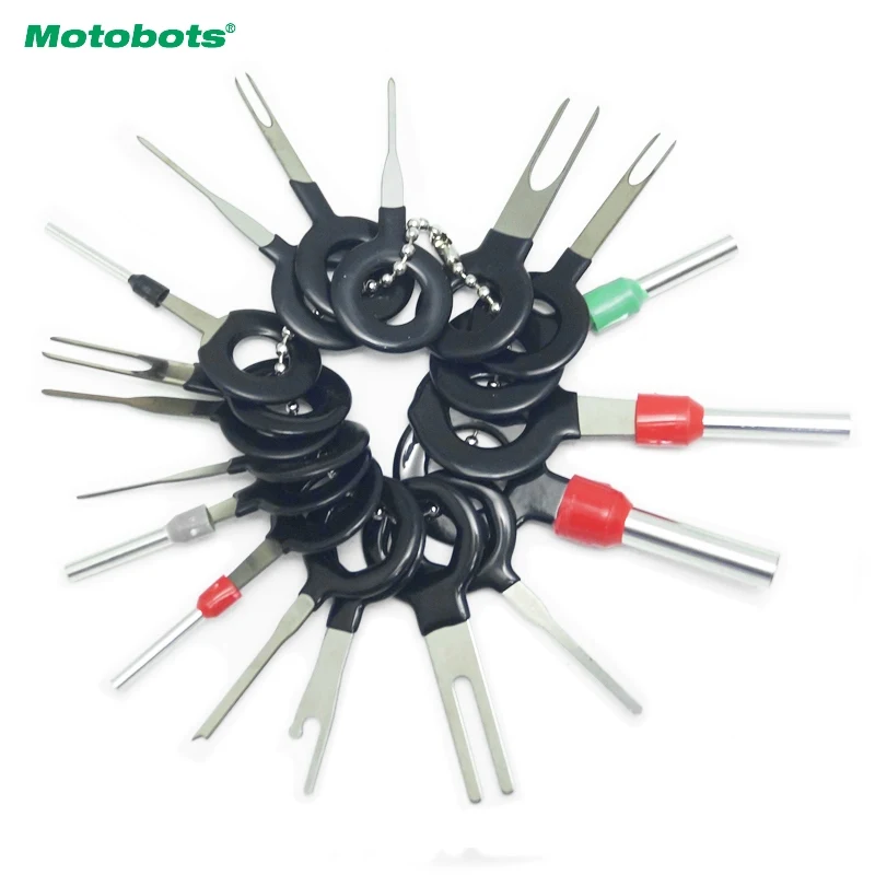 

MOTOBOTS 18pcs/set Auto Plug Terminal Extraction Repair Tool Circuit Board Wire Harness Disassembled Crimp Needle Remove Tool